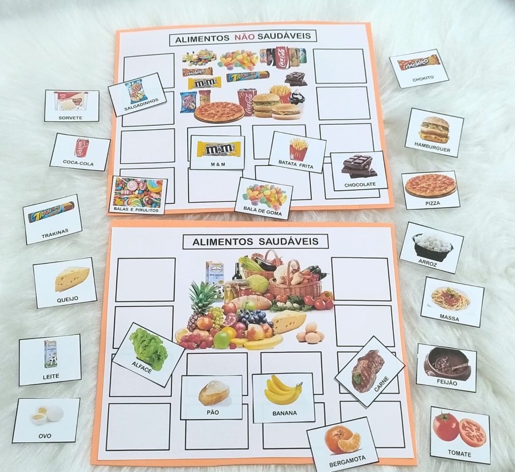 Jogo de Identificação dos Alimentos Saudáveis e Não Saudáveis – Talyne ...