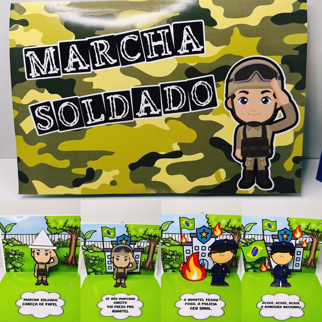 Livro Musical 3D Marcha Soldado