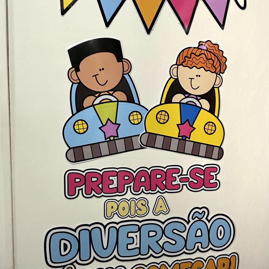 Painel e sacolinha Volta às Aulas- Parque de diversões