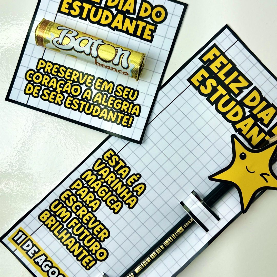 Lembrancinhas Dia do Estudante
