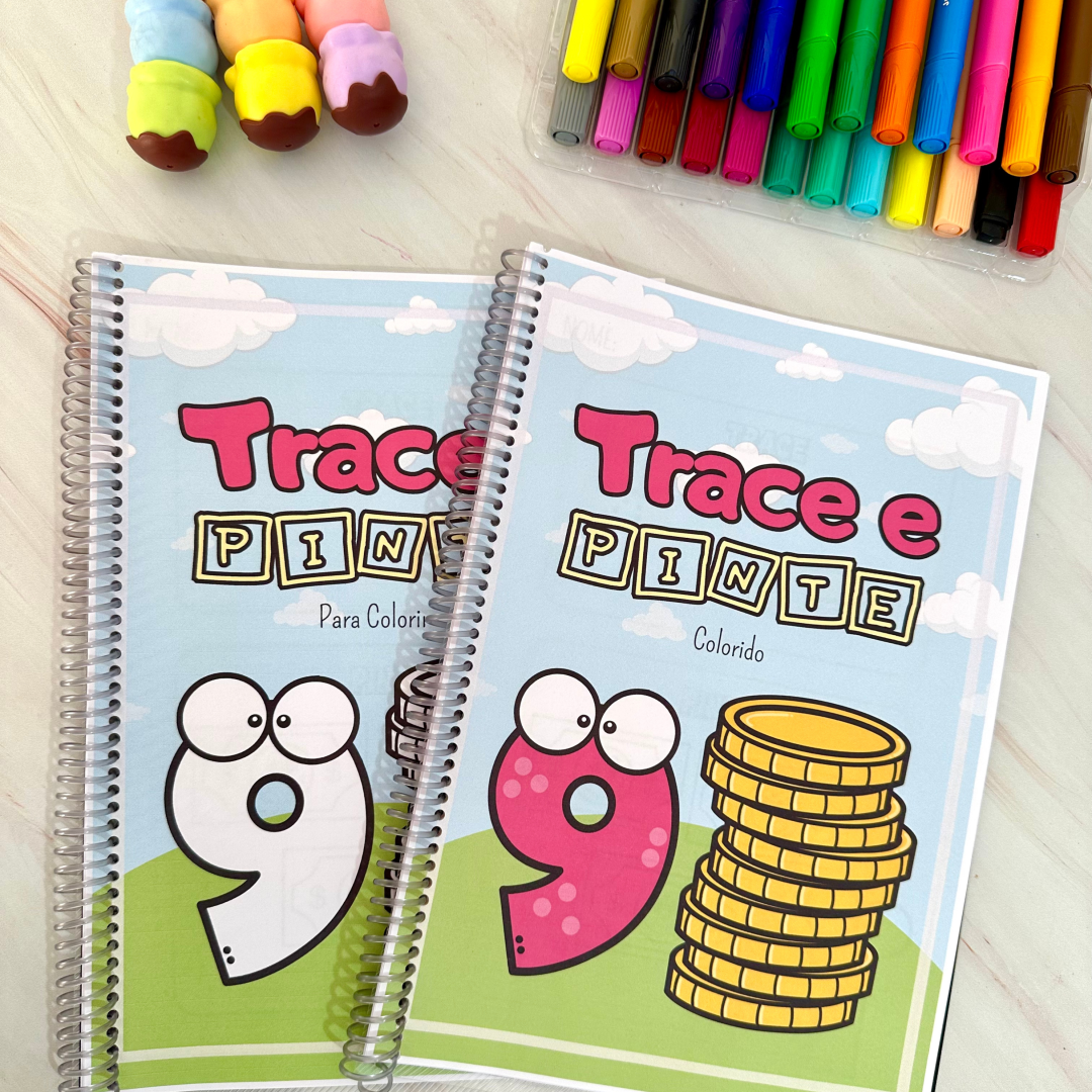Trace e Pinte para colorir