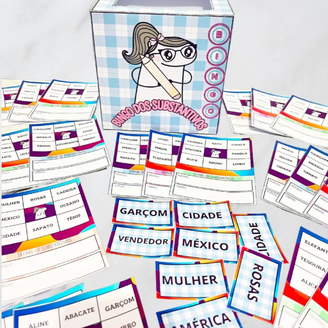 BINGO DOS SUBSTANTIVOS COMUNS E PRÓPRIOS