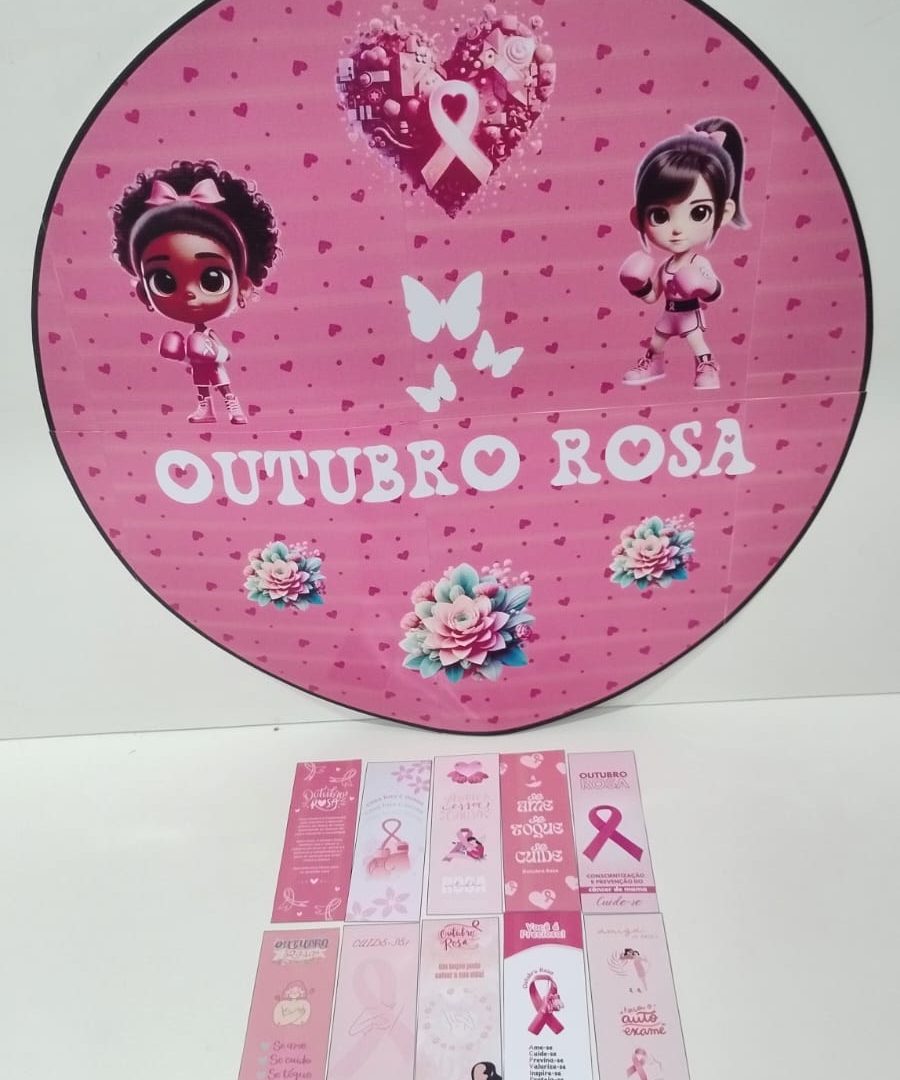 PAINEL E MARCADORES DE PÁGINAS OUTUBRO ROSA