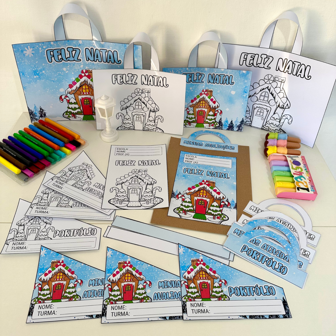 Kit Capas Atividades Casinha de Natal