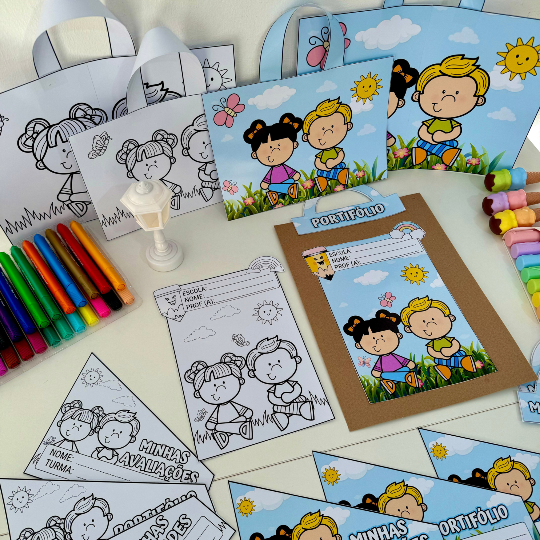Kit Capas de Atividades Tema Jardim