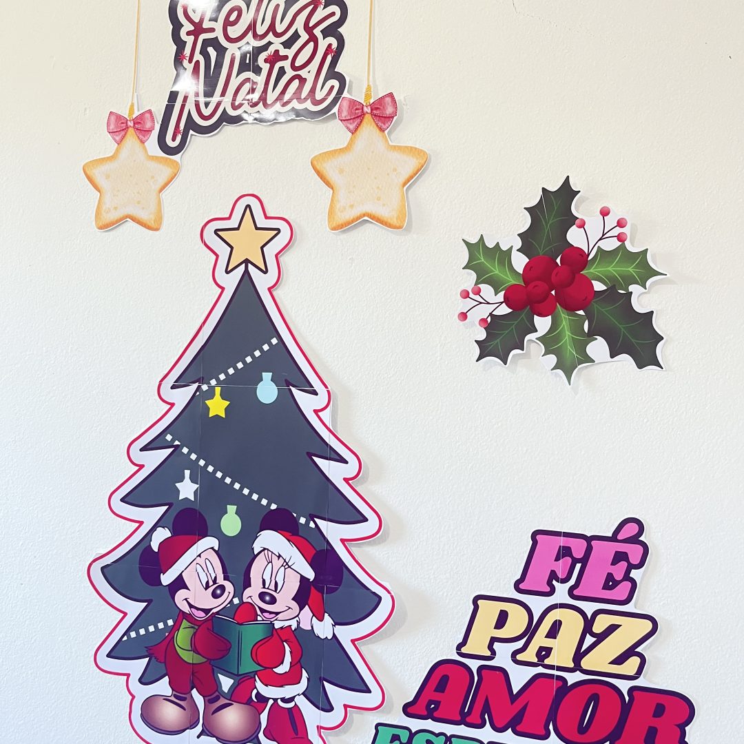 Painel natal mickey e minnie