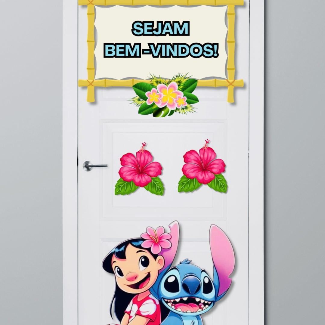 Painel de porta tema stitch