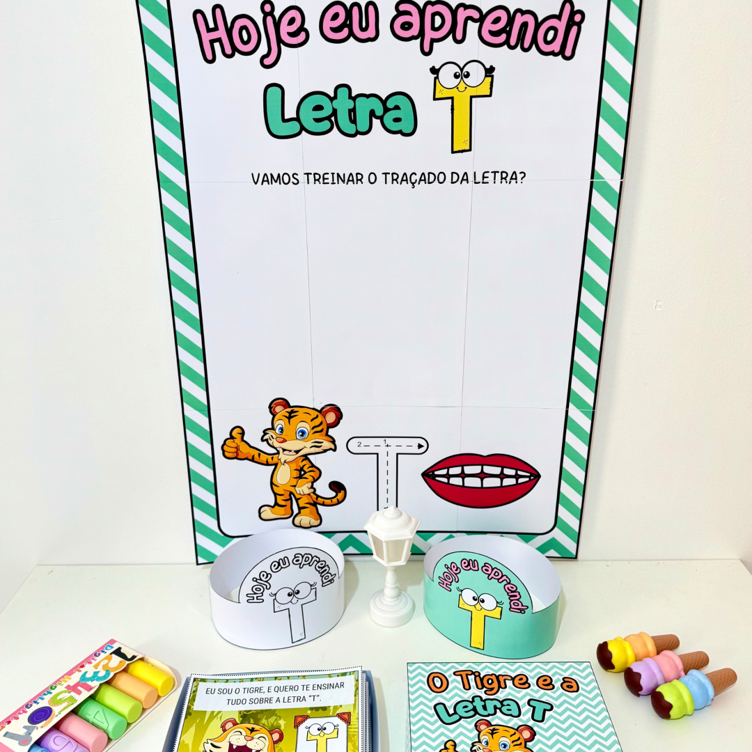 Kit História na Caixa e Cartaz Letra “T”