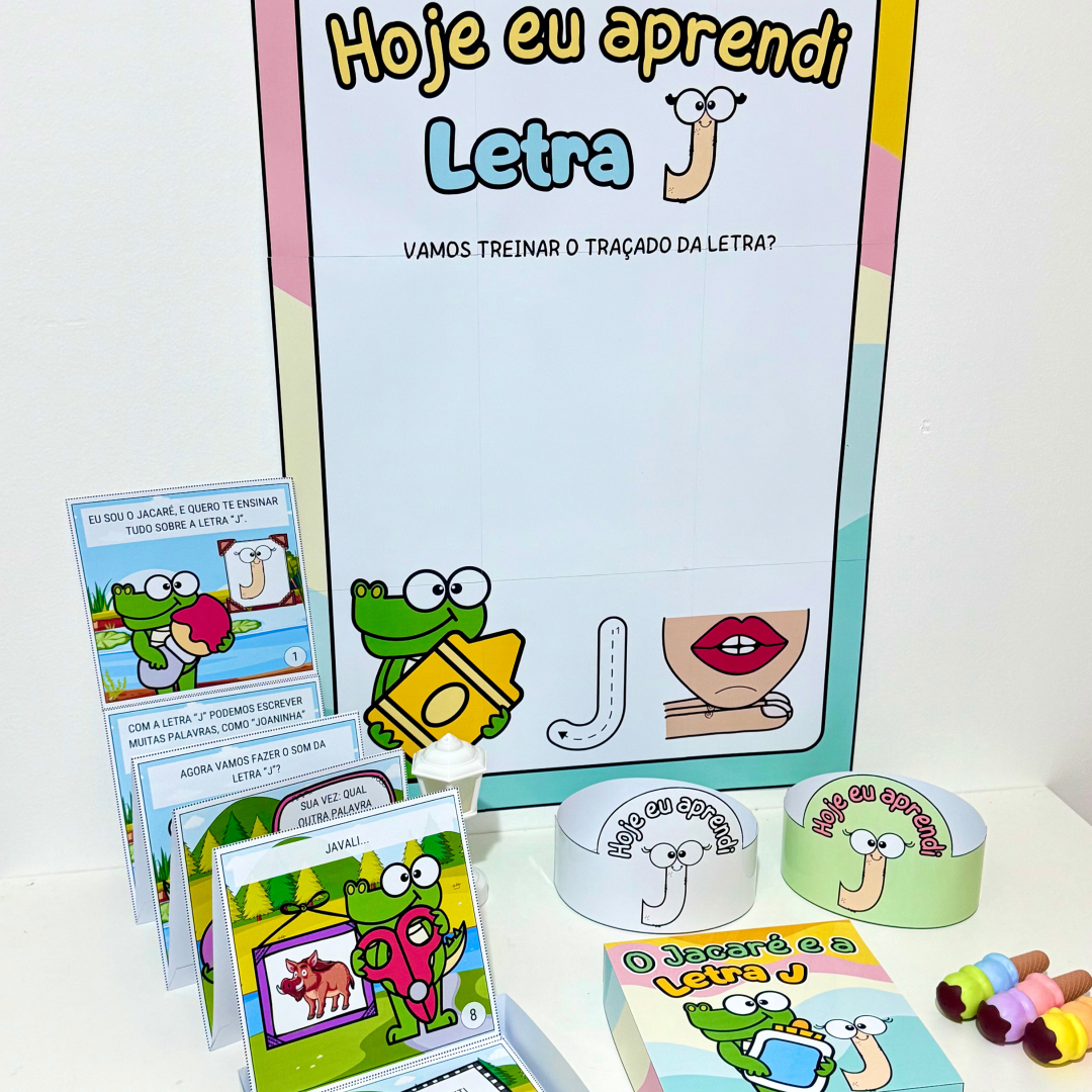 Kit História na Caixa e Cartaz Letra “J”