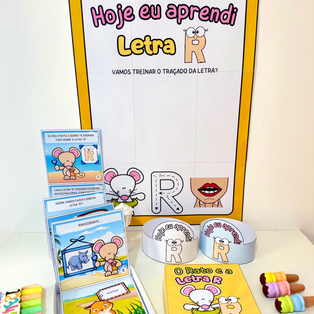 Kit História na Caixa e Cartaz Letra “R”