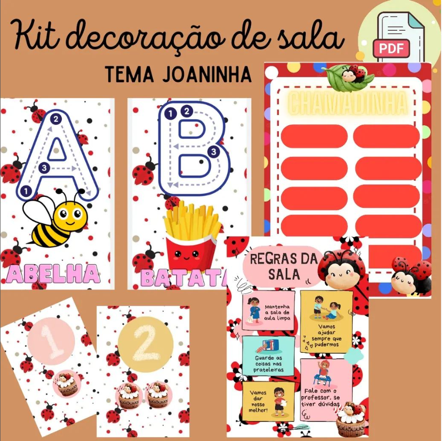 mini kit de sala joaninha