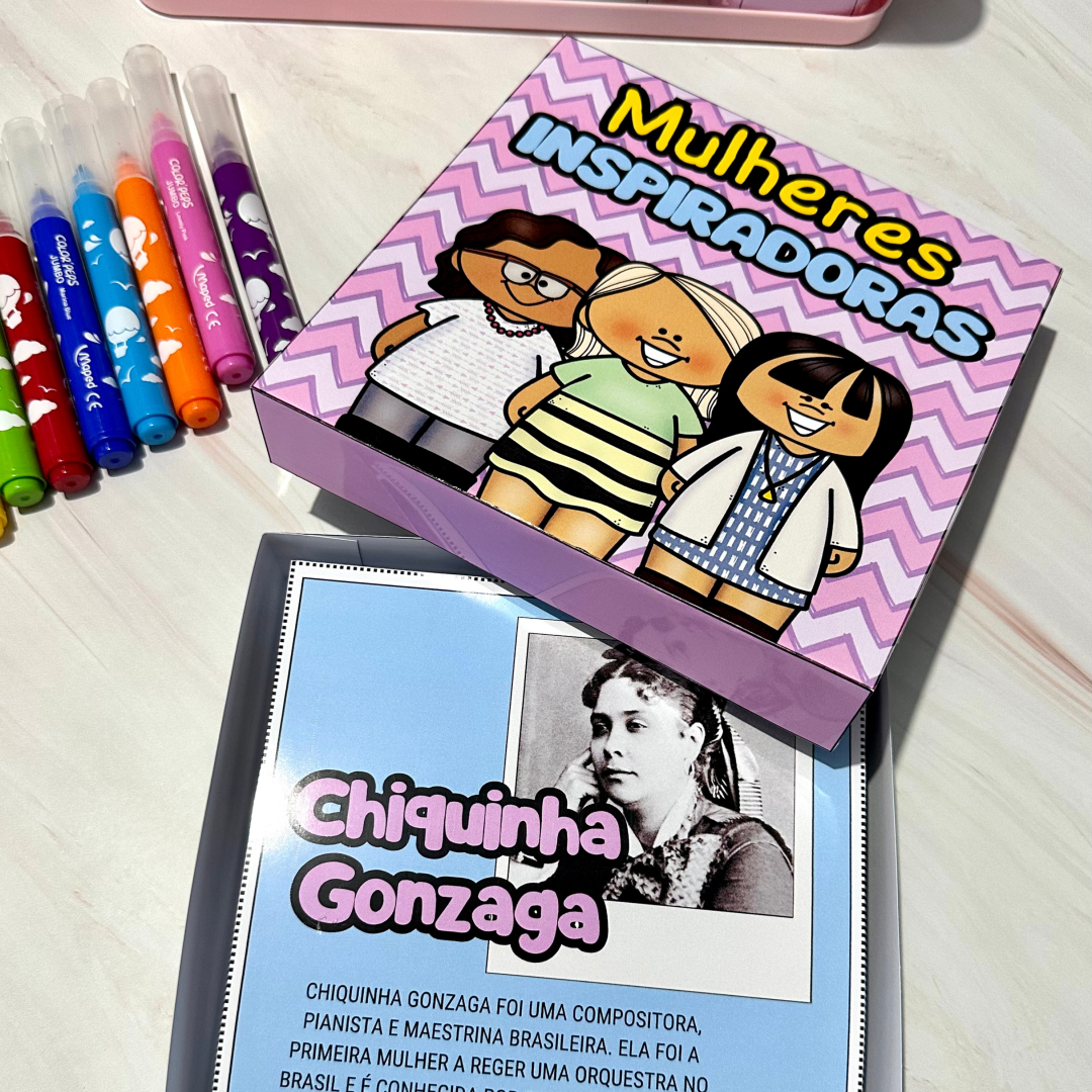 caixa para trabalhar o tema “Dia Internacional da Mulher''