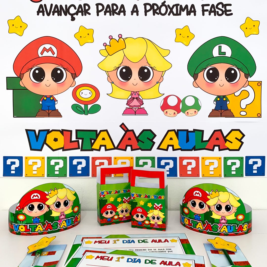 Kit Volta às Aulas - Tema Super Mário!
