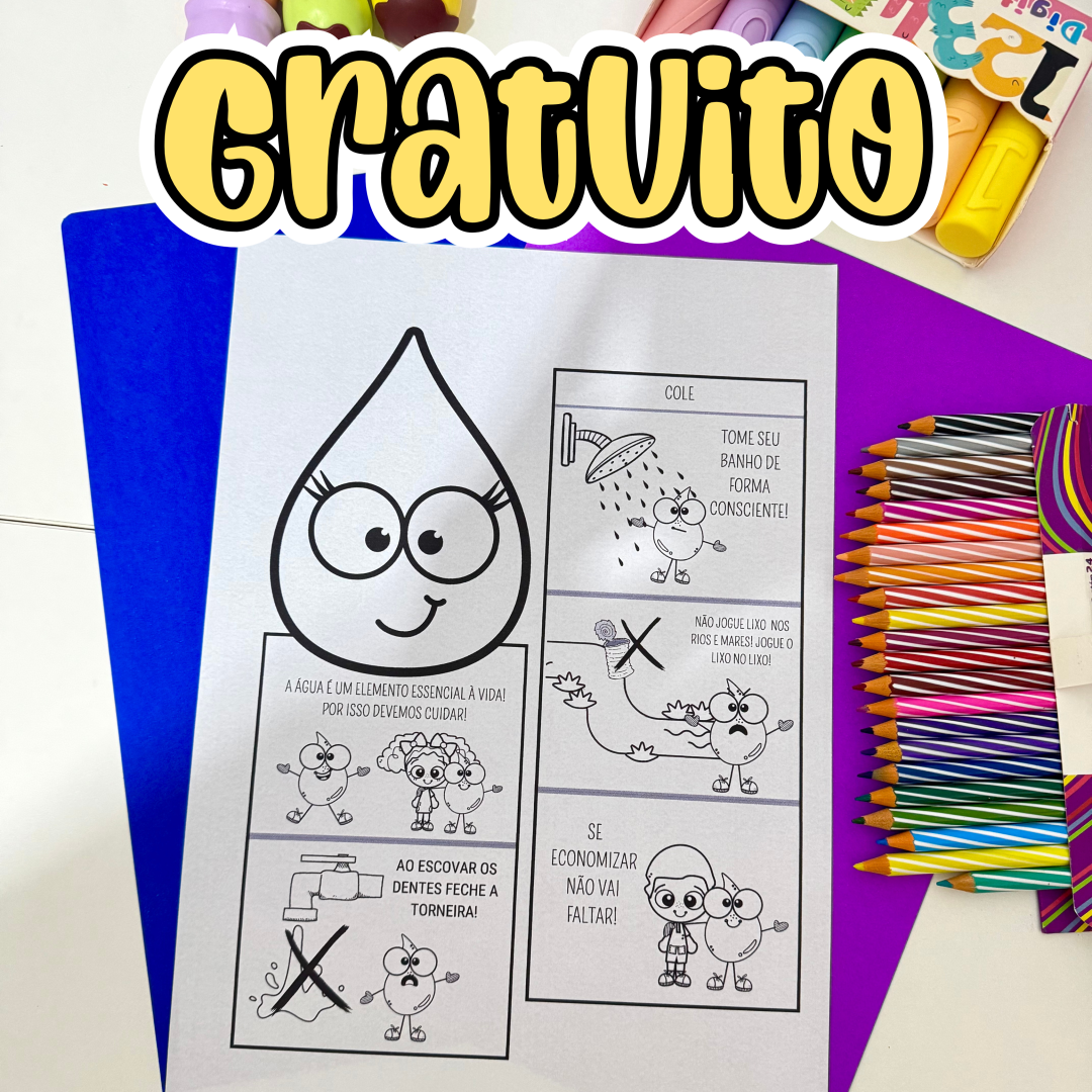 Atividade livrinho Eu Cuido da Água