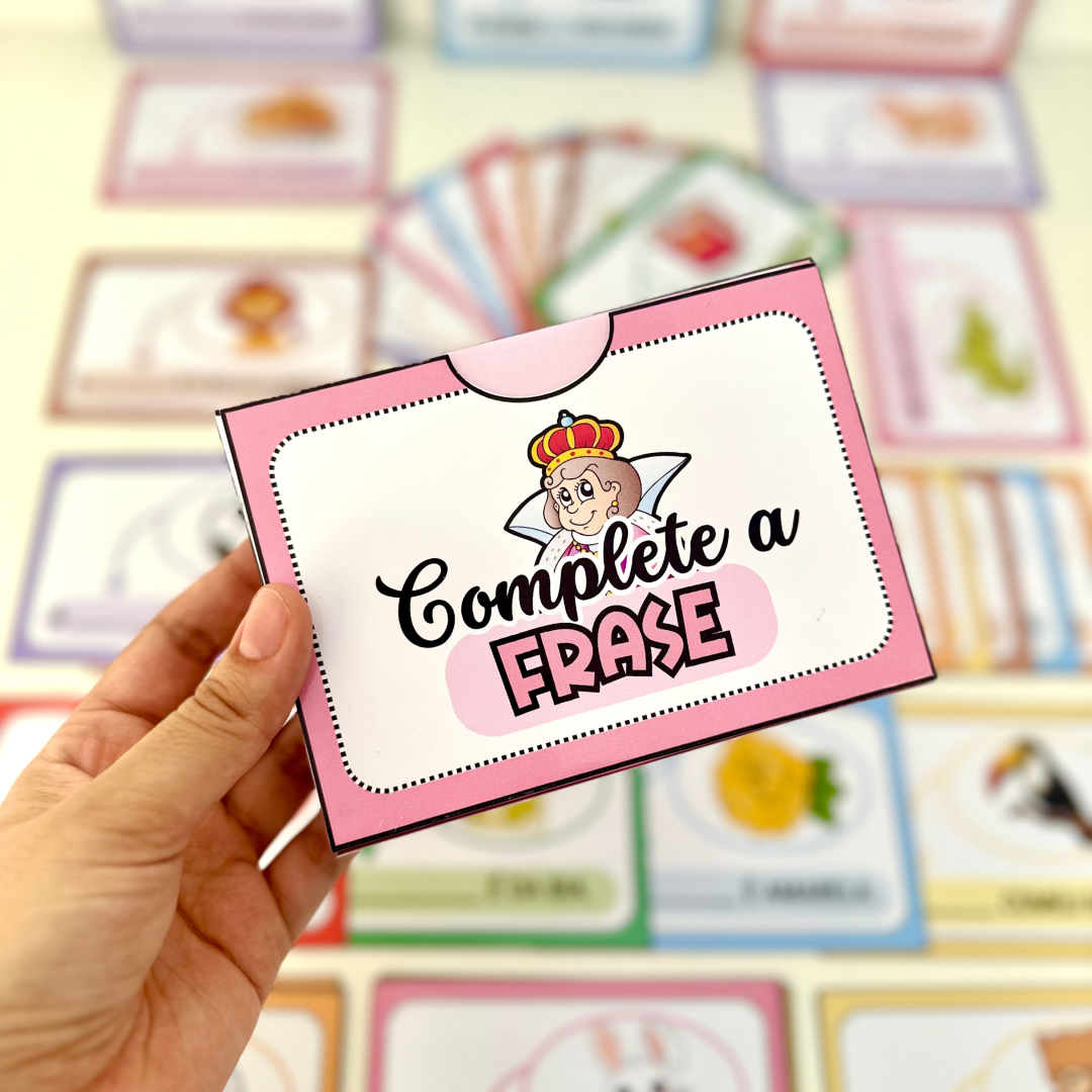 Recurso Complete a Frase para trabalhar leitura de frases e escrita de palavras