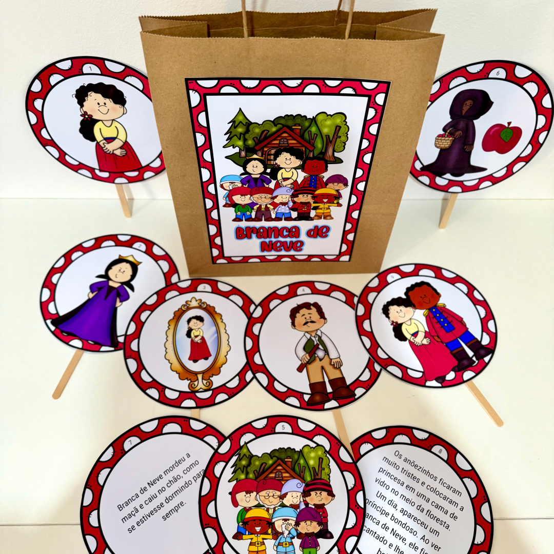 Sacola para contação da História “Branca de Neve”