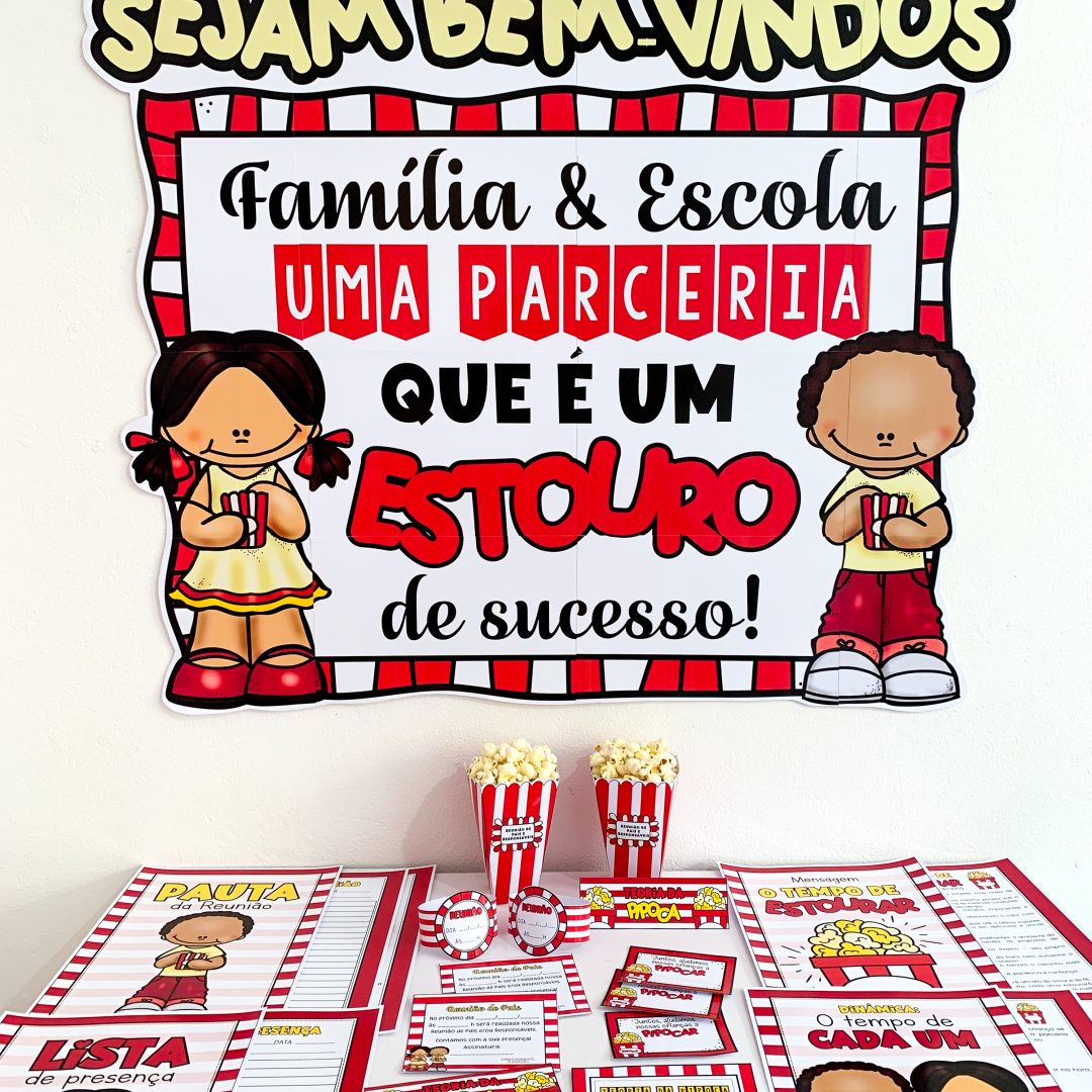 Kit para reunião de pais - Tema:  Teoria da pipoca