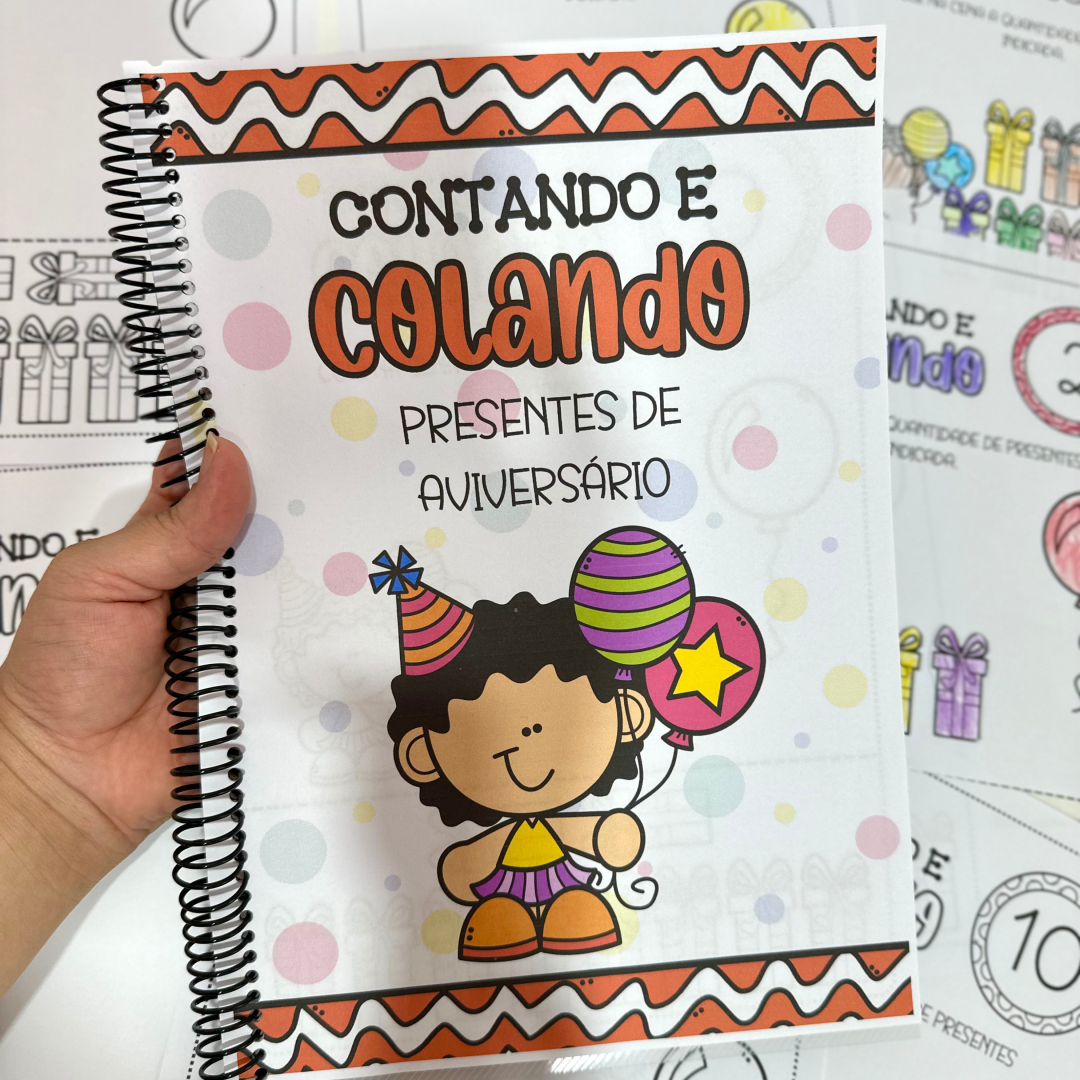 Apostilas Contando e Colando- Presente de Aniversário