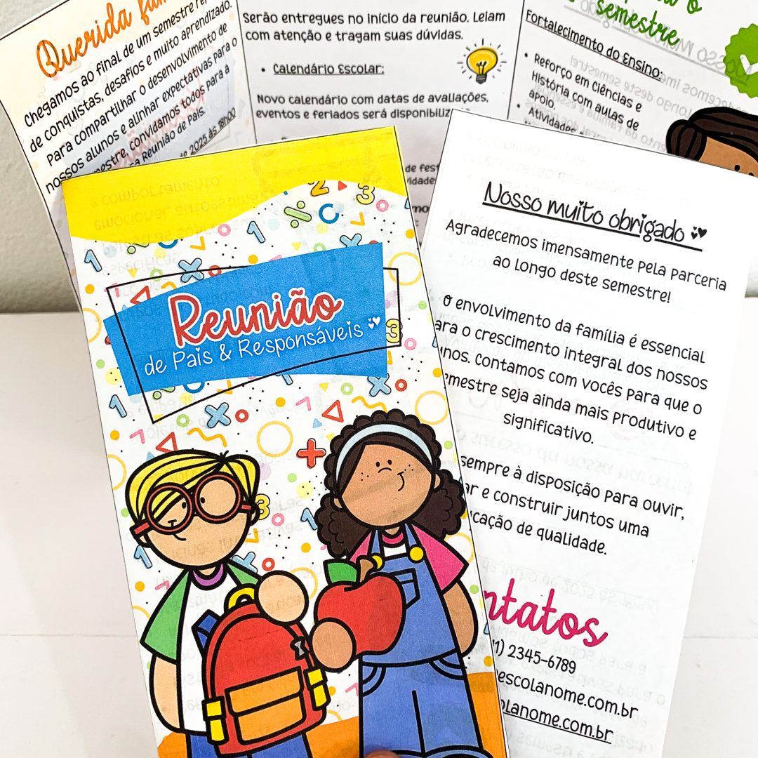 Folder Reunião de pais