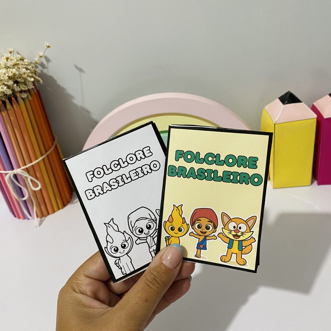✨ Mini Livro de Colorir – Folclore Brasileiro ✨