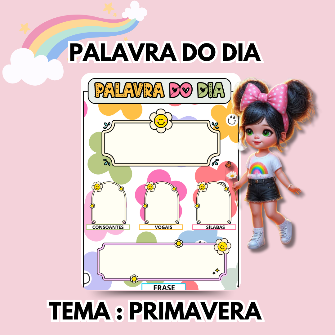 🌼 PAINEL PALAVRA DO DIA – PRIMAVERA 🌸