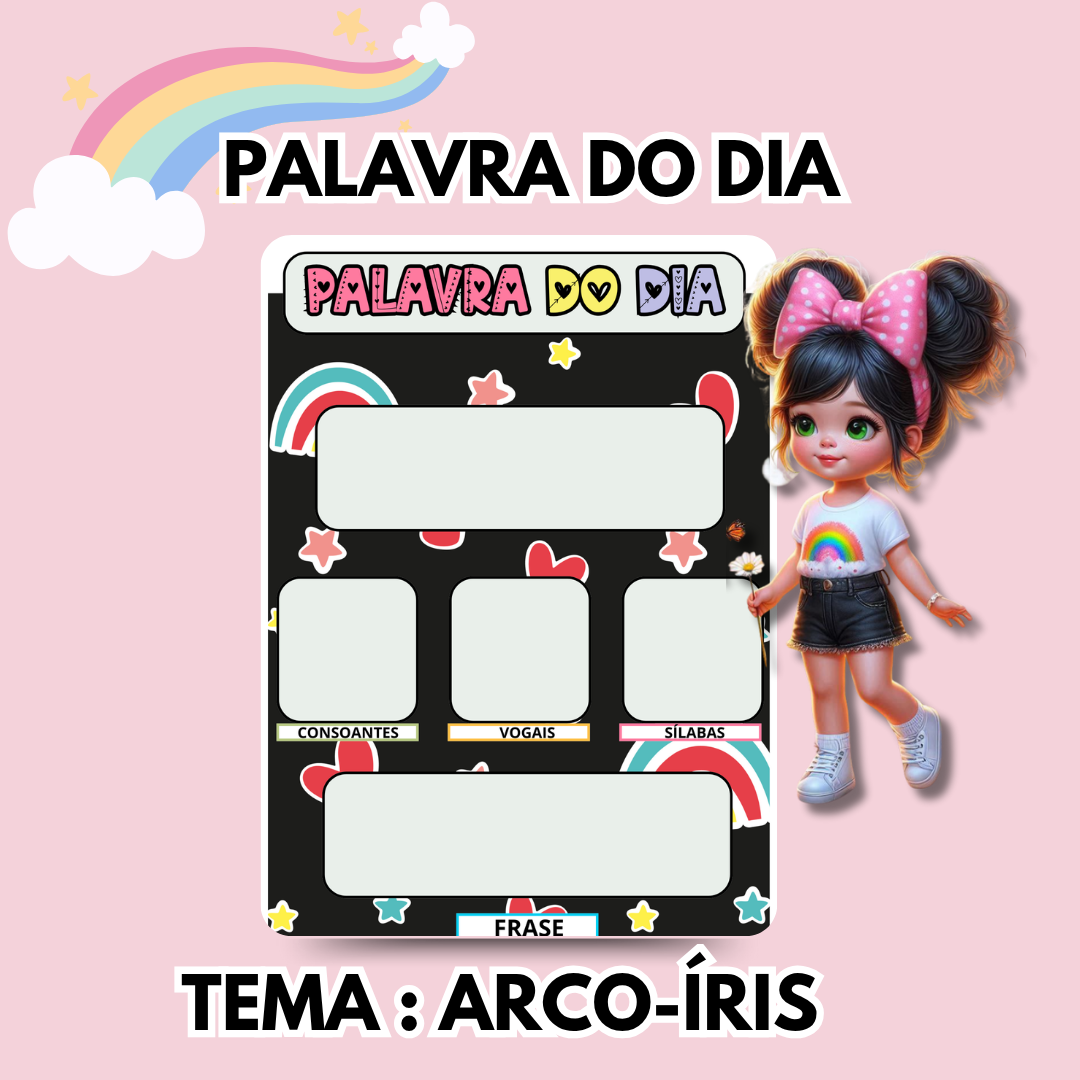 PAINEL PALAVRA DO DIA – ARCO-ÍRIS ✨
