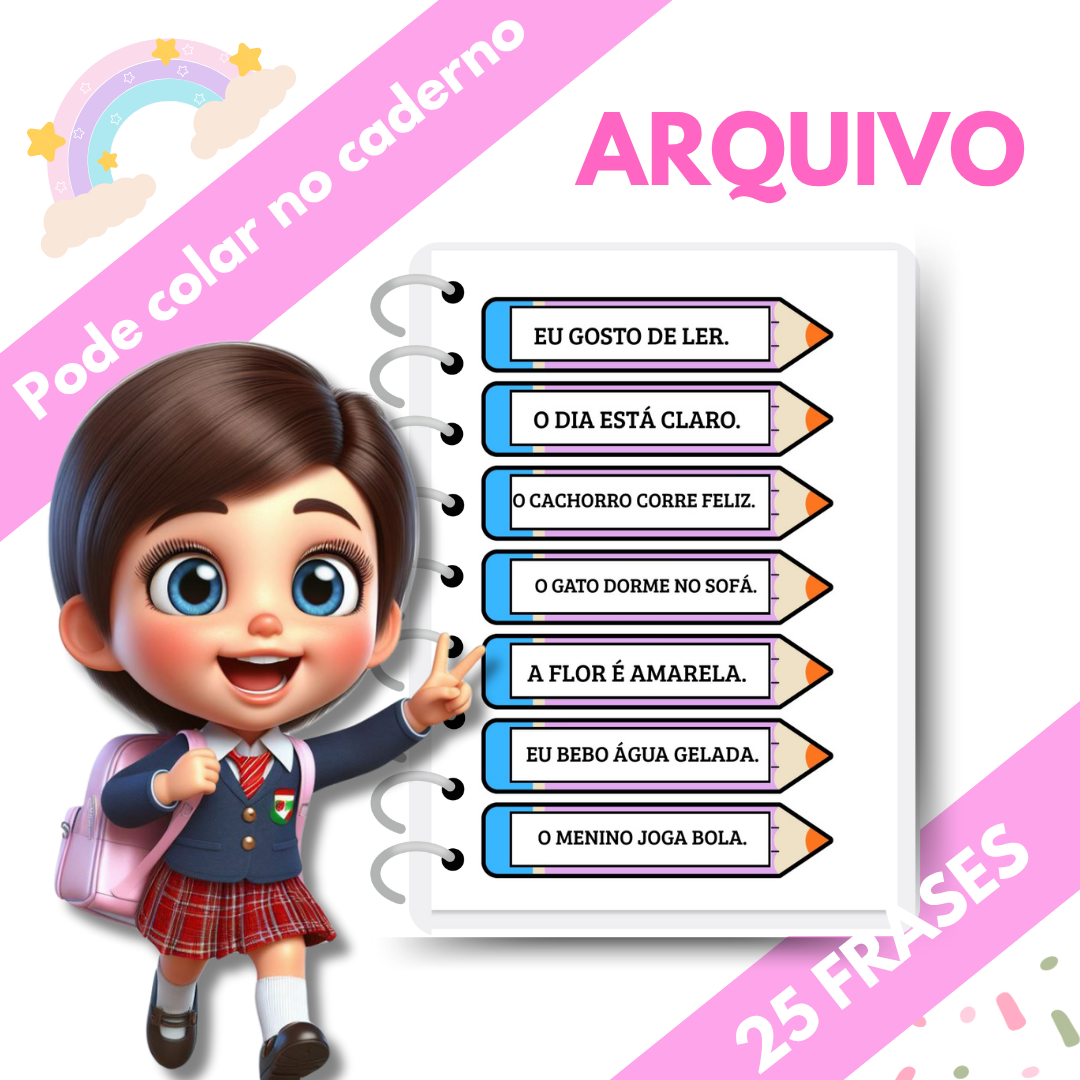 ✏️✨ Lápis de Frases – Aprender a Ler Nunca Foi Tão Divertido!