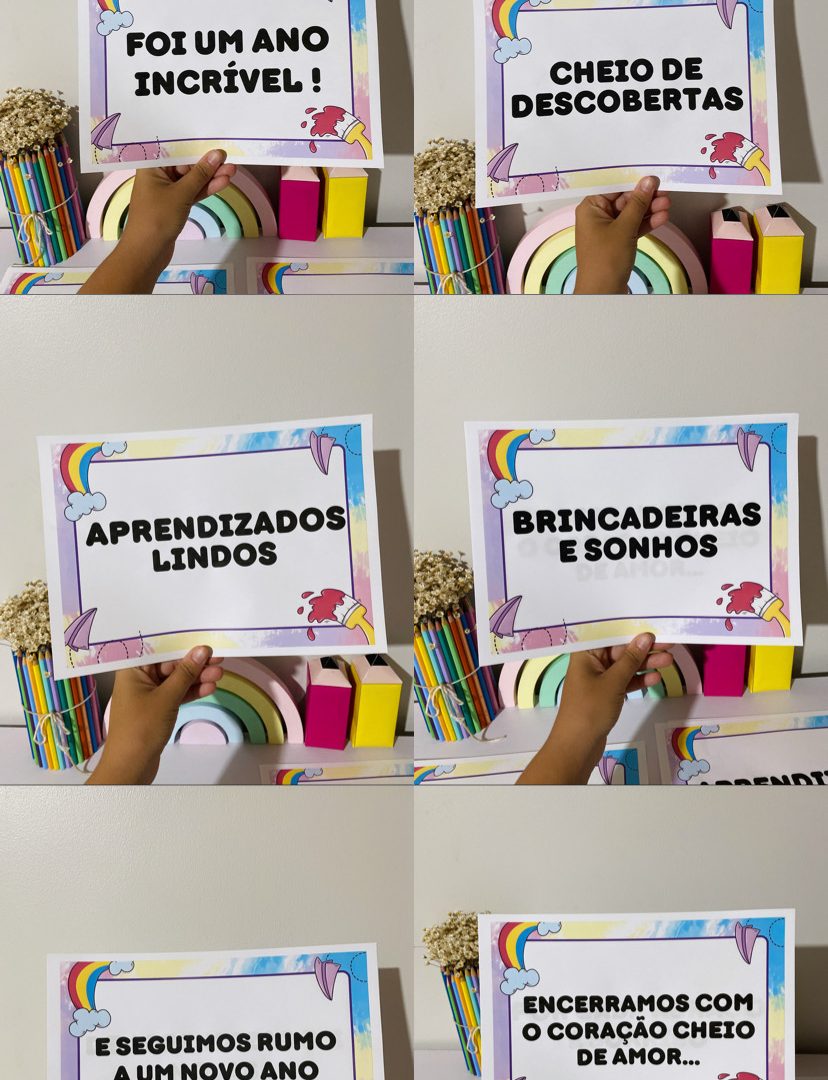 Plaquinhas de apresentação