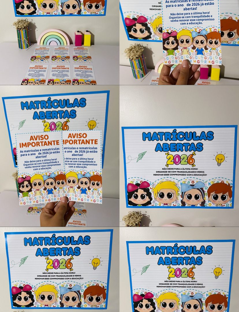 🏫 Painel Matrículas Abertas 2026 + Panfleto Informativo