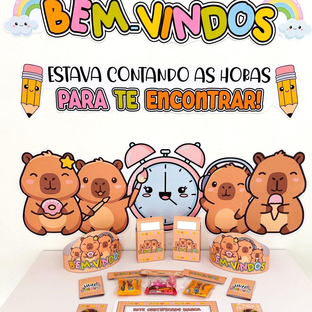 Kit volta às aulas capivara