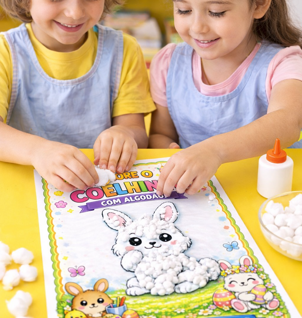✨ Atividade decore o coelhinho - folha A4