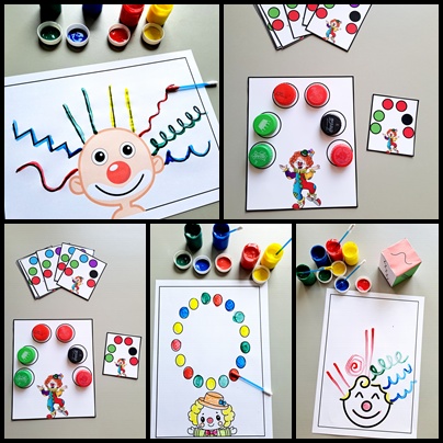 Sequência de 4 atividades dia do palhaço / circo