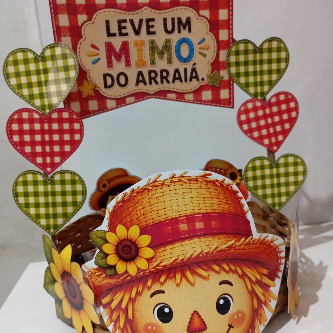 CESTA + PAINEL ARRAIÁ 