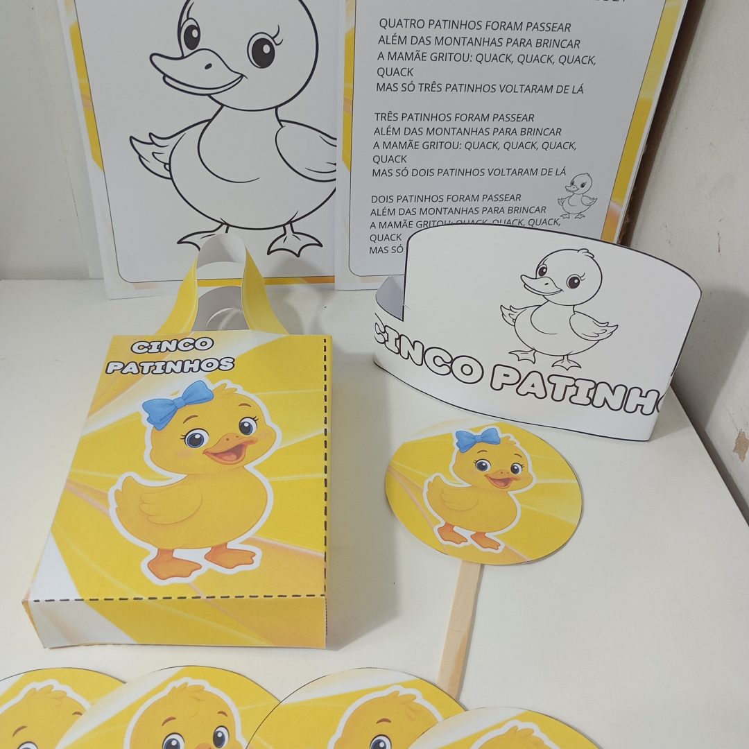 SACOLA MUSICAL – CINCO PATINHOS 🦆🎵