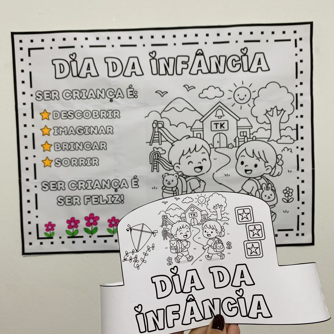 Mural Coletivo + Coroa Infantil – Tema: Dia da Infância