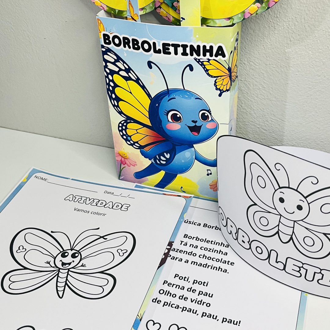 SACOLA MUSICAL BORBOLETINHA 🎶