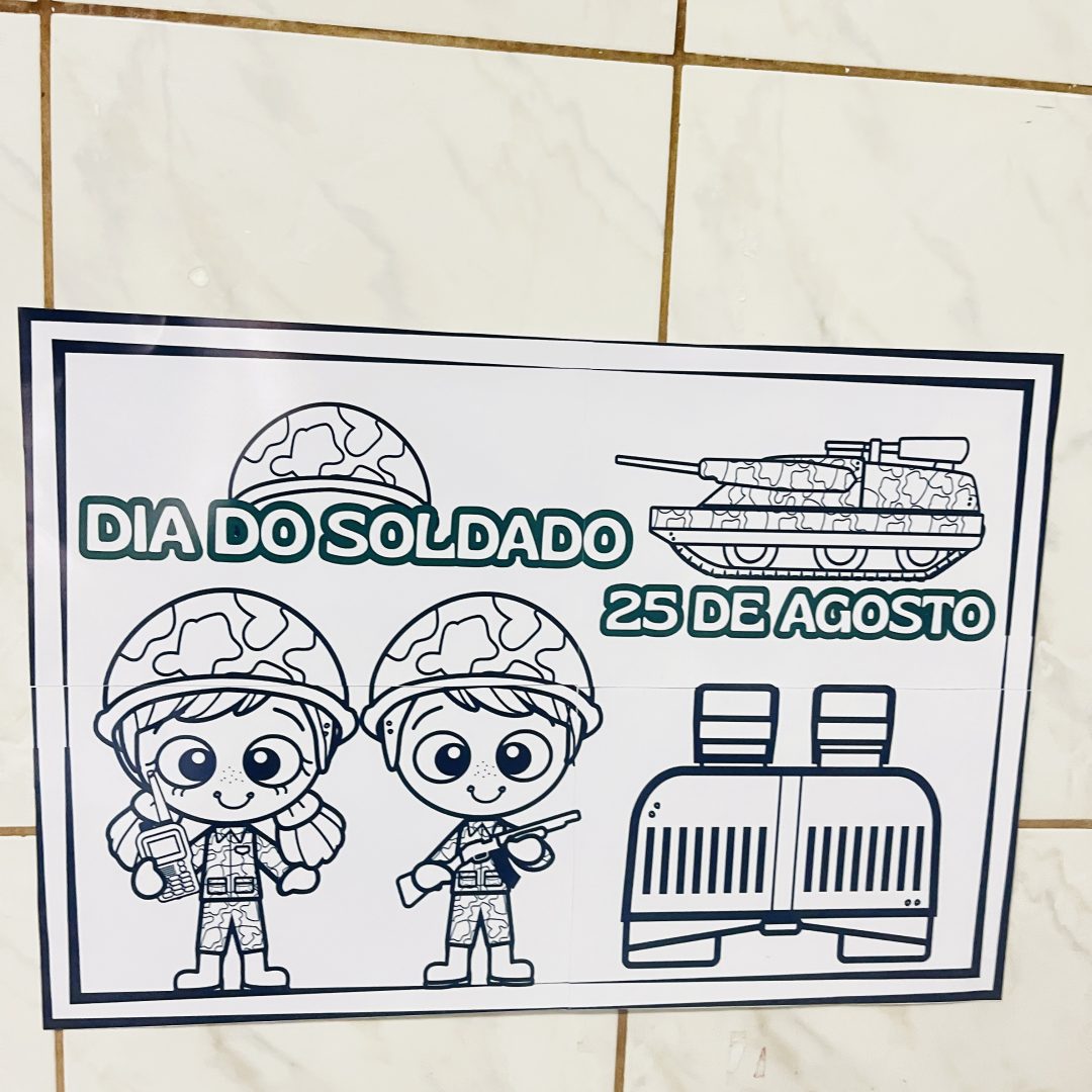cartaz soldado para colorir 