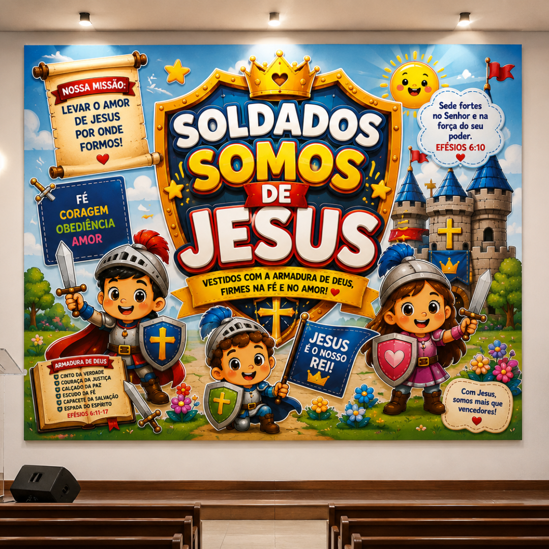 PAINEL SOLDADOS SOMOS DE JESUS